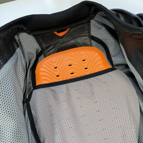 REAX Jackson Leather Motorcycle Jacket Mens 2XL Black Padded Protection SAS-Tec - Picture 11 of 16